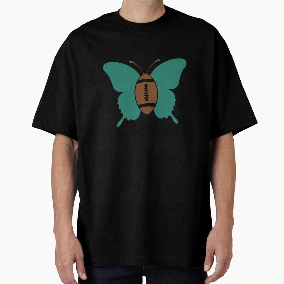 Whimsical Football Butterfly T-Shirt - Graphic Print Men Women - T-Shirt, Sweatshirt, Hoodie
