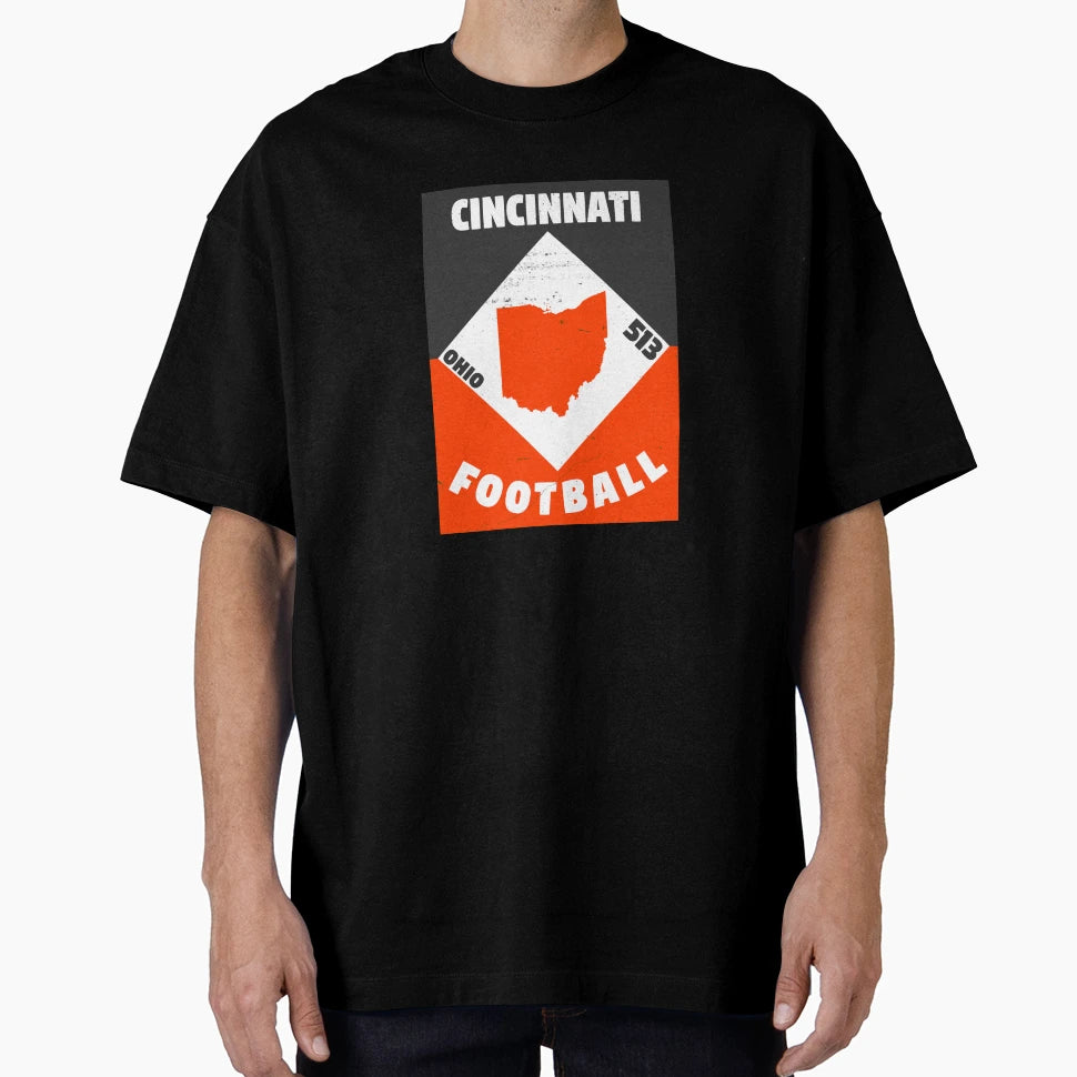 Cincinnati Football T-Shirt - Fun Novelty Design for Adults - T-Shirt, Sweatshirt, Hoodie