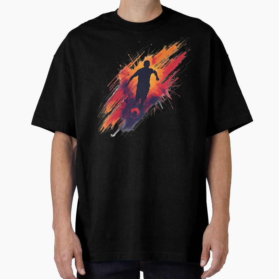 Sunset Colour Streak Soccer T-Shirt - Graphic Print for Adults - T-Shirt, Sweatshirt, Hoodie