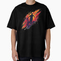Sunset Colour Streak Soccer T-Shirt - Graphic Print for Adults - T-Shirt, Sweatshirt, Hoodie