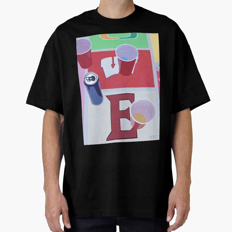 College Beer Pong Table T-Shirt - Custom Art Print for Adults - T-Shirt, Sweatshirt, Hoodie