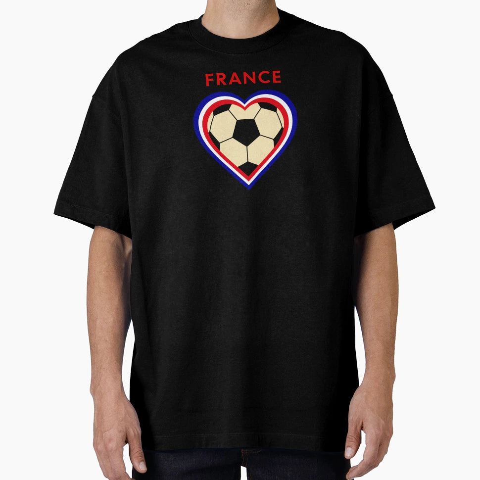 France Soccer Heart T-Shirt - Unique Graphic Unisex - T-Shirt, Sweatshirt, Hoodie