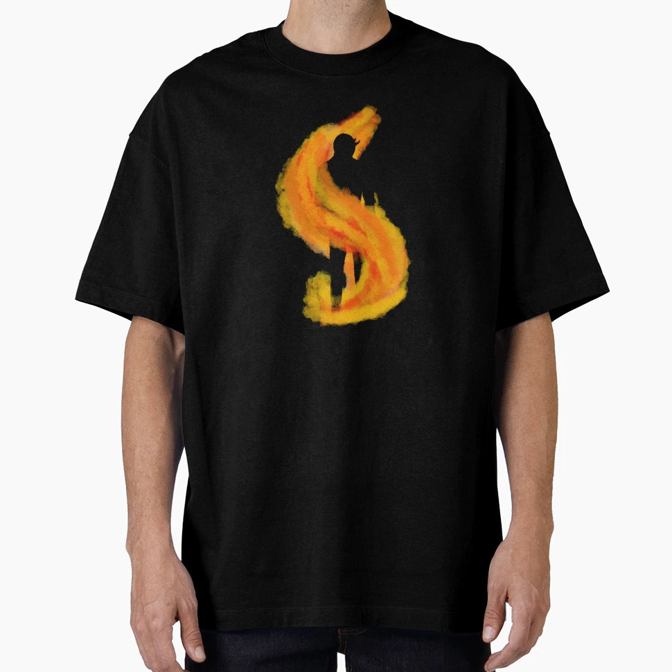 Burned Flames T-Shirt - Aesthetic Graphic for Adults - T-Shirt, Sweatshirt, Hoodie