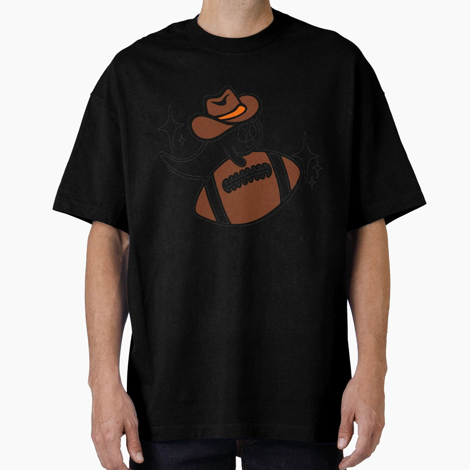 Halloween Vibes Ghost Football Designs T-Shirt - Minimalist Print Men Women - T-Shirt, Sweatshirt, Hoodie