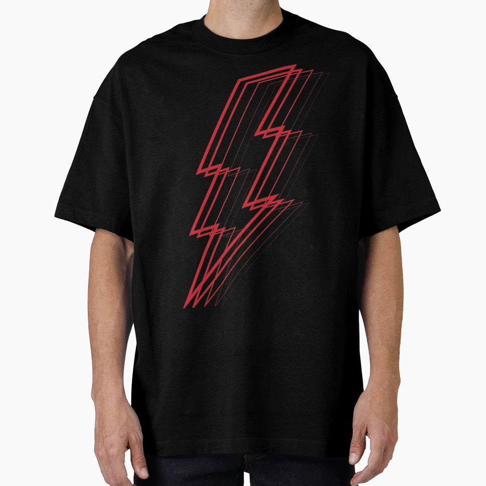 Red Lightning T-Shirt - Aesthetic Graphic for Adults - T-Shirt, Sweatshirt, Hoodie