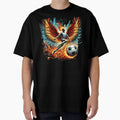 Fire Wings Football Player Soar T-Shirt - Unique Graphic for Adults - T-Shirt, Sweatshirt, Hoodie
