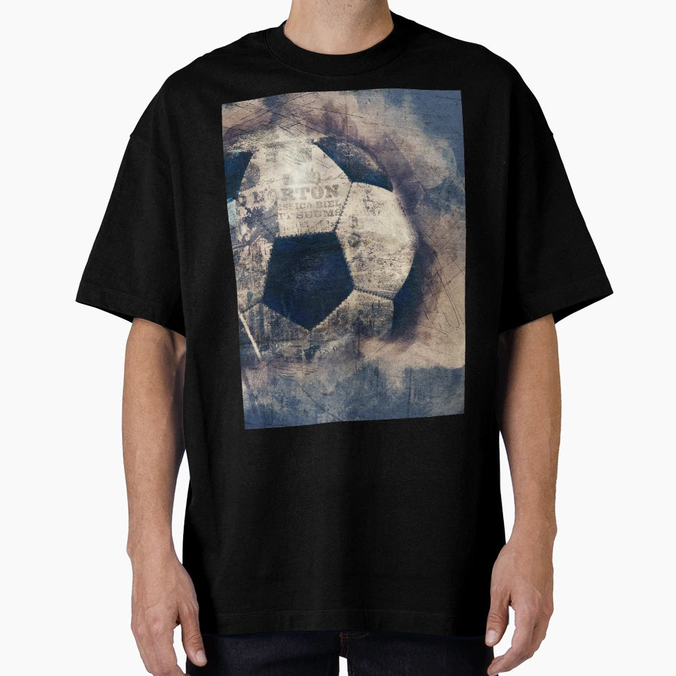 Abstract Blue Grunge Soccer T-Shirt - Casual Everyday Wear Men Women - T-Shirt, Sweatshirt, Hoodie