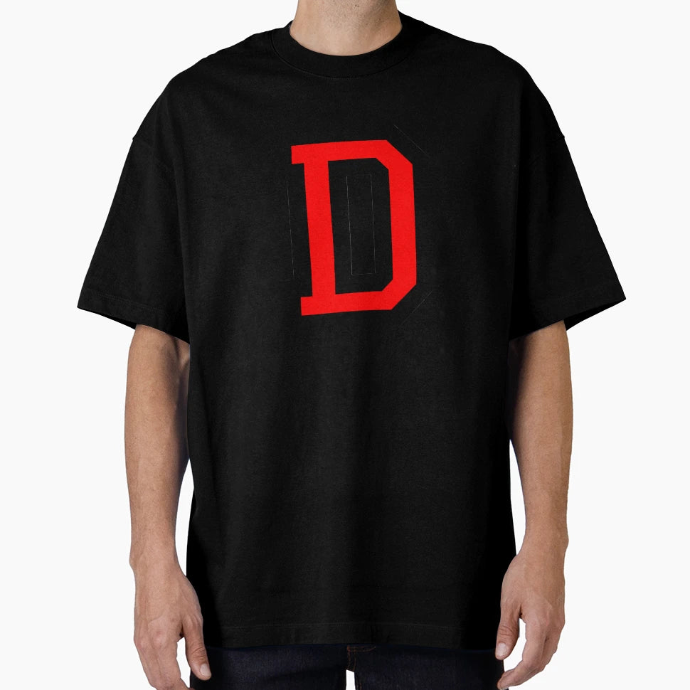 Letter D Black Red Character T-Shirt - Casual Everyday Wear Unisex - T-Shirt, Sweatshirt, Hoodie