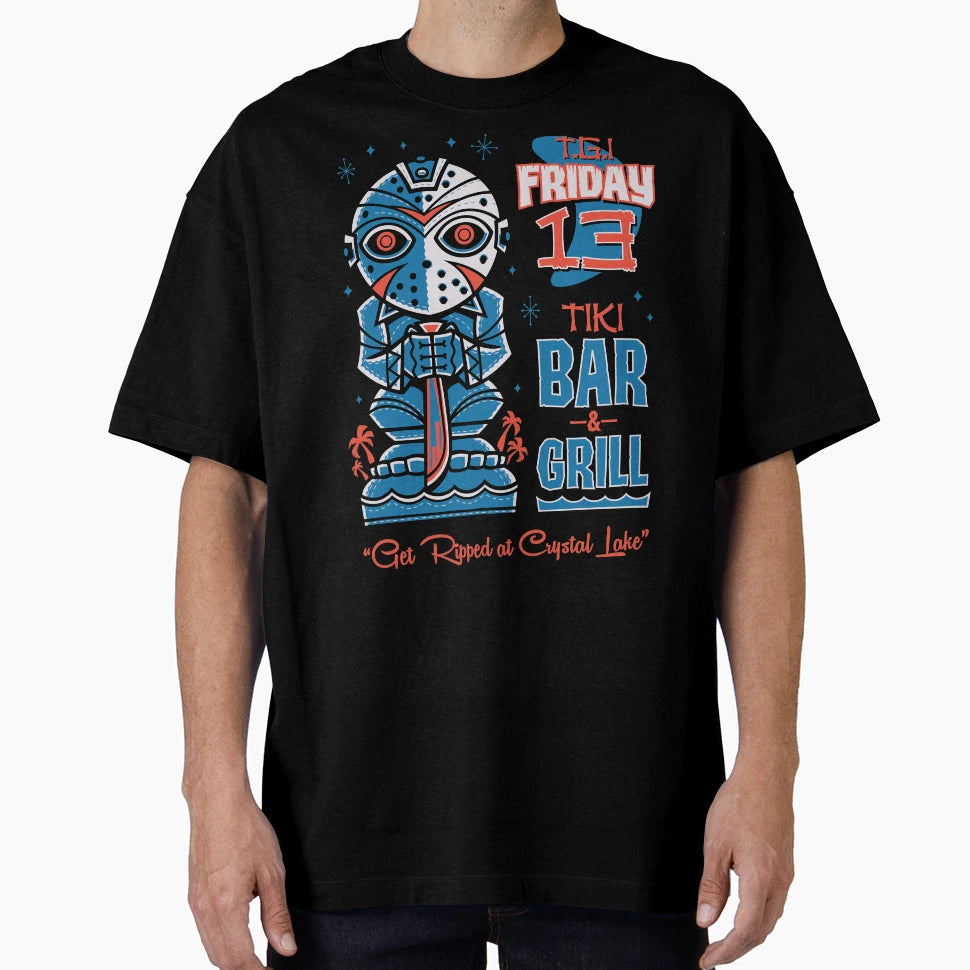 Tgi Friday Tiki Bar Horror Movie Surf T-Shirt - Minimalist Print Unisex - T-Shirt, Sweatshirt, Hoodie