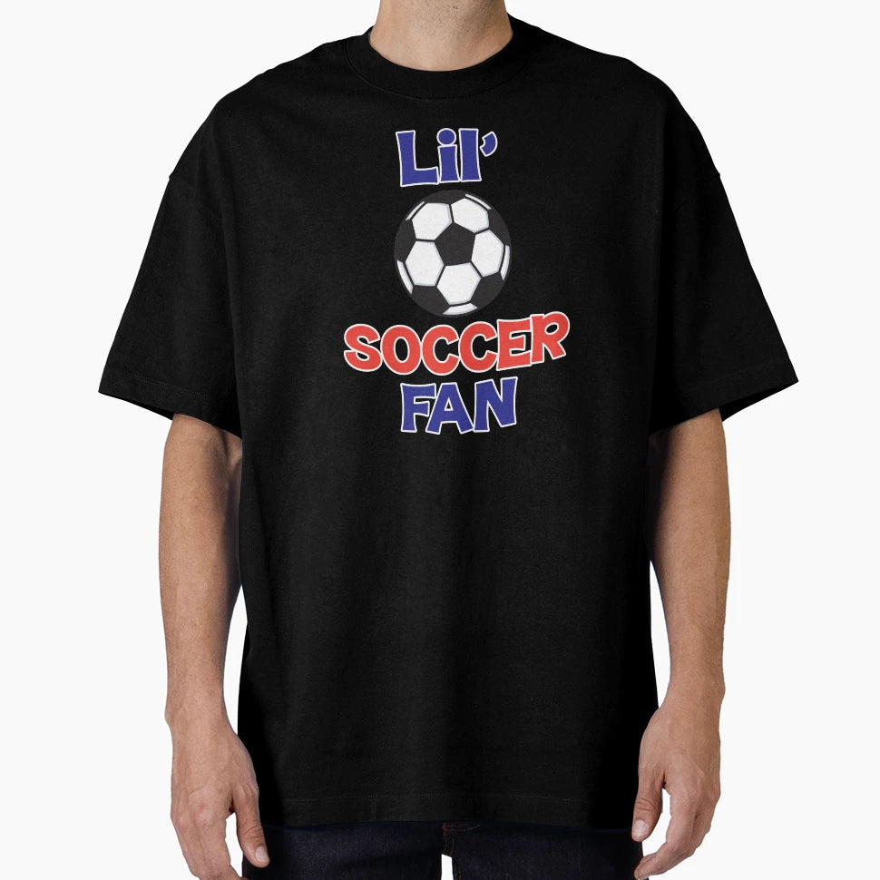 Lil Soccer Fan Black T-Shirt - Custom Art Print Unisex - T-Shirt, Sweatshirt, Hoodie