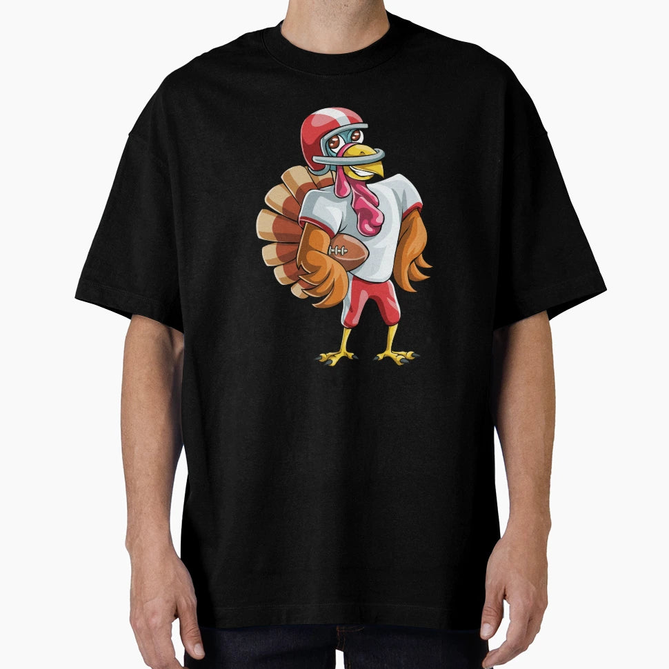 Thanksgiving Turkey Football T-Shirt - Streetwear Style Men Women - T-Shirt, Sweatshirt, Hoodie