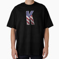 Letter K Patriotic Art American Flag T-Shirt - Fun Novelty Design Unisex - T-Shirt, Sweatshirt, Hoodie