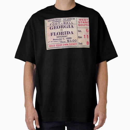 1930 Georgia Vs Florida Ticket T-Shirt - Casual Everyday Wear Unisex - T-Shirt, Sweatshirt, Hoodie