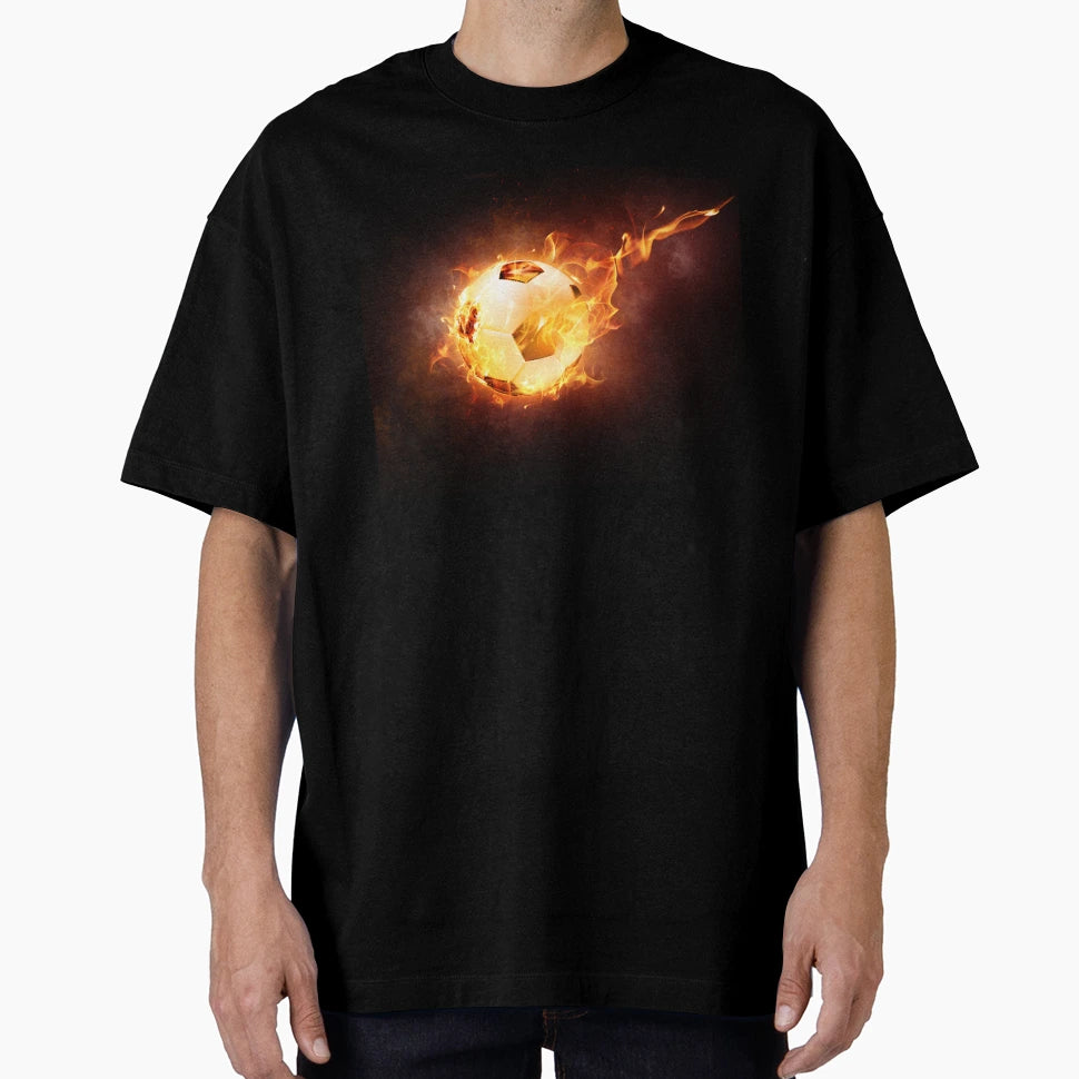 Burning Football T-Shirt - Trendy Graphic Men Women - T-Shirt, Sweatshirt, Hoodie