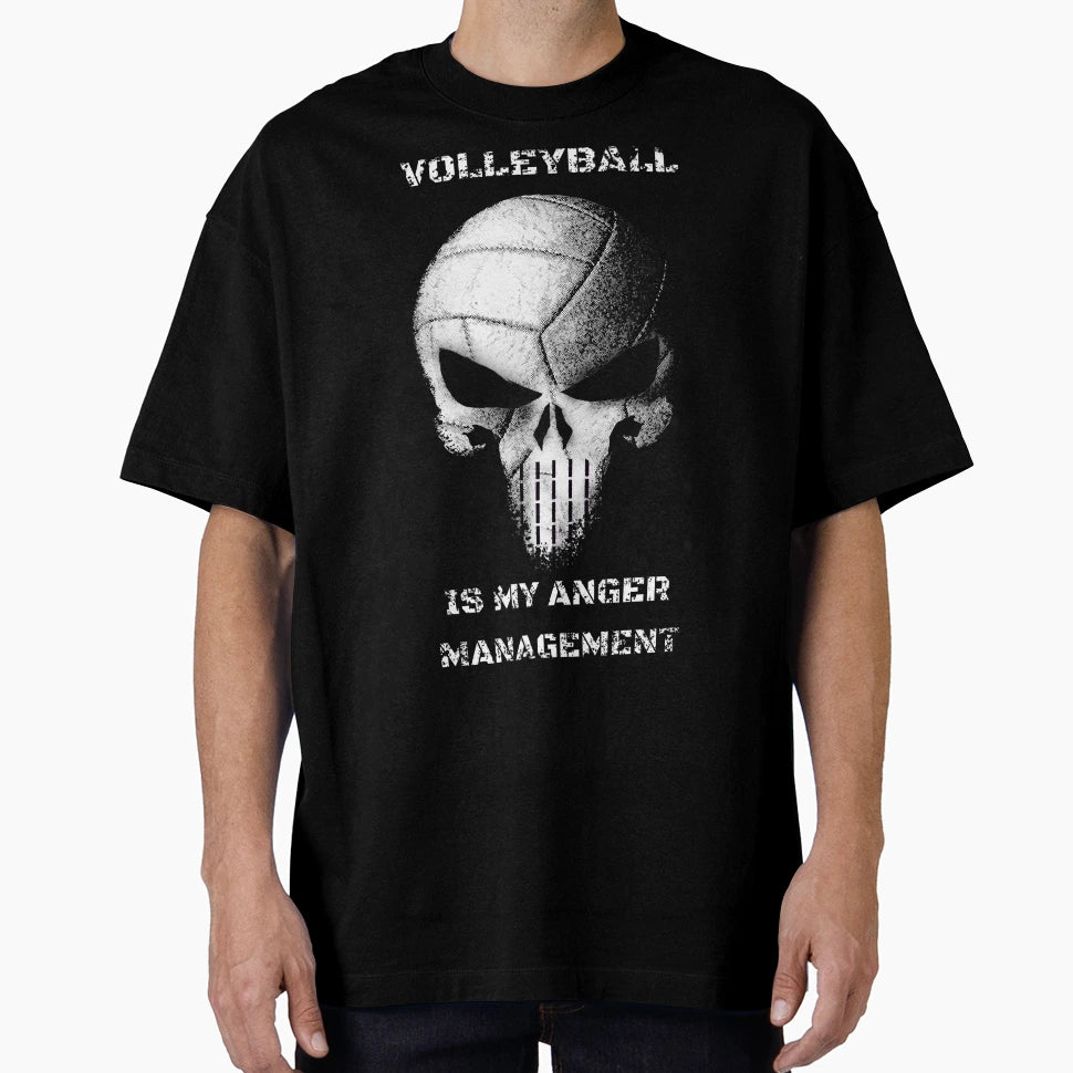 Volleyball Is My Anger Management T-Shirt - Casual Everyday Wear Men Women - T-Shirt, Sweatshirt, Hoodie