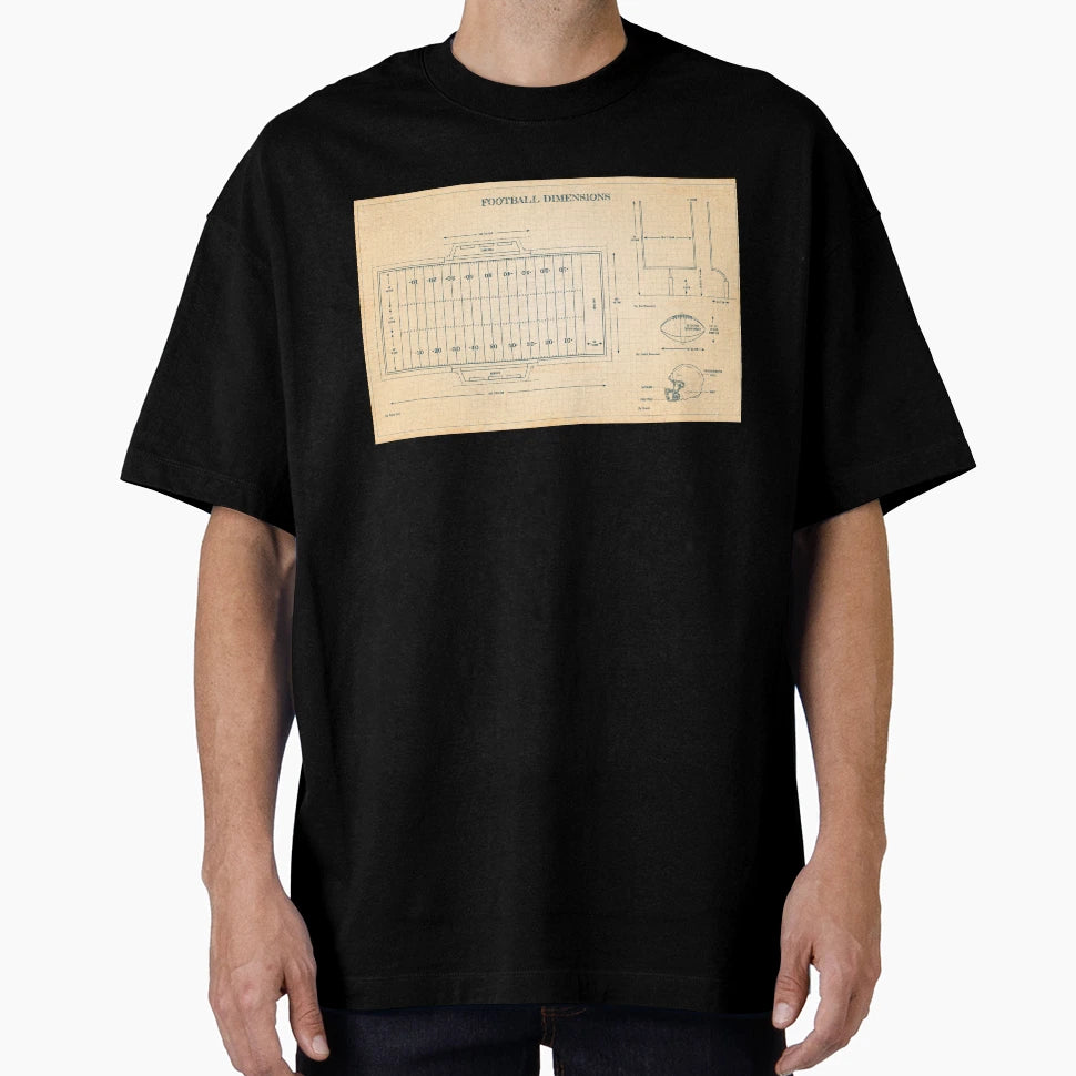 Football Dimensions Old Blue Grid T-Shirt - Streetwear Style for Adults - T-Shirt, Sweatshirt, Hoodie