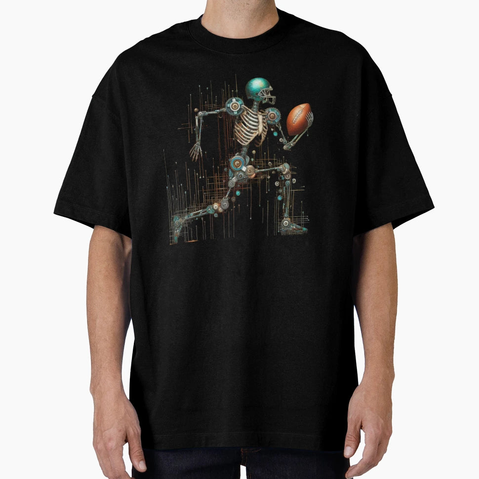 Cybernetic Football Skeleton T-Shirt - Minimalist Print Unisex - T-Shirt, Sweatshirt, Hoodie