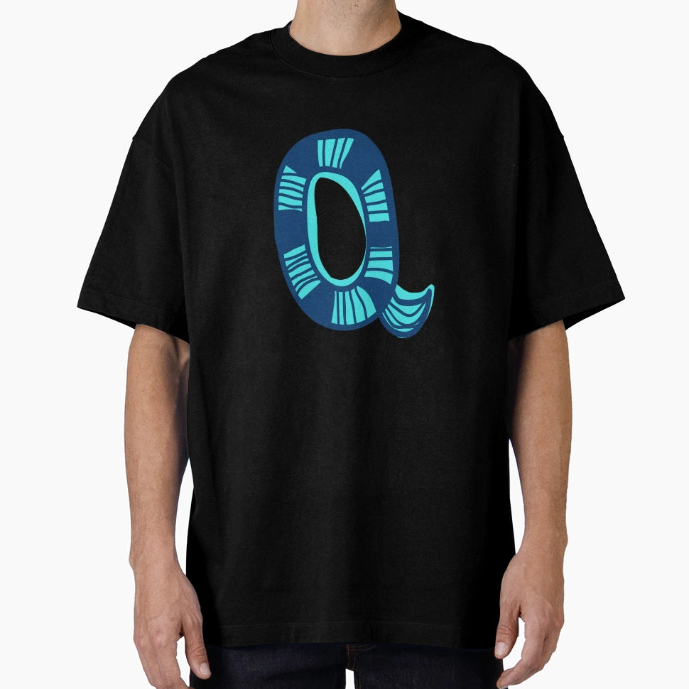 Initial Monogram Q T-Shirt - Minimalist Print for Adults - T-Shirt, Sweatshirt, Hoodie