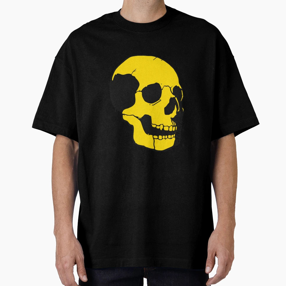 Graffiti Stencil Skull Yellow And Black T-Shirt - Streetwear Style Unisex - T-Shirt, Sweatshirt, Hoodie