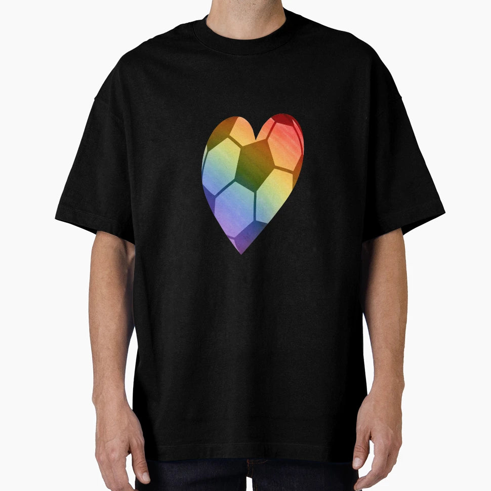 Love Football Rainbow T-Shirt - Fun Novelty Design Men Women - T-Shirt, Sweatshirt, Hoodie