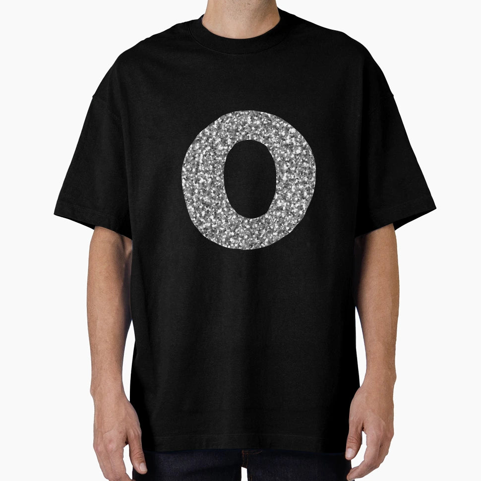 Silver Alphabet O T-Shirt - Casual Everyday Wear Unisex - T-Shirt, Sweatshirt, Hoodie