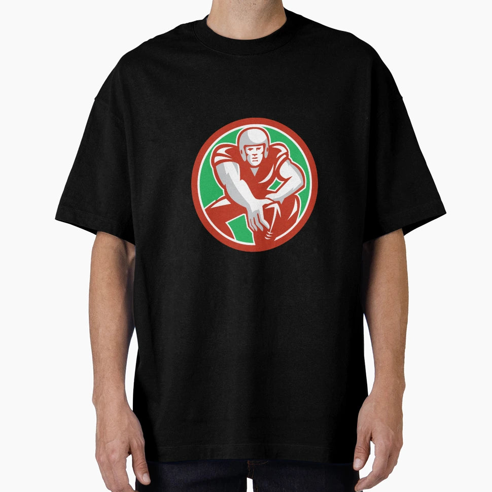 Football Player Snap Circle T-Shirt - Fun Novelty Design Men Women - T-Shirt, Sweatshirt, Hoodie