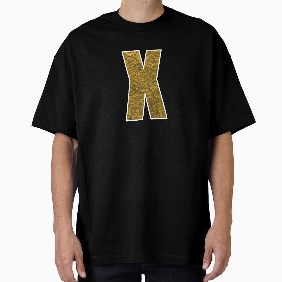 Letter X Yellow And Gold Water Wave Ocean T-Shirt - Novelty Apparel Unisex - T-Shirt, Sweatshirt, Hoodie