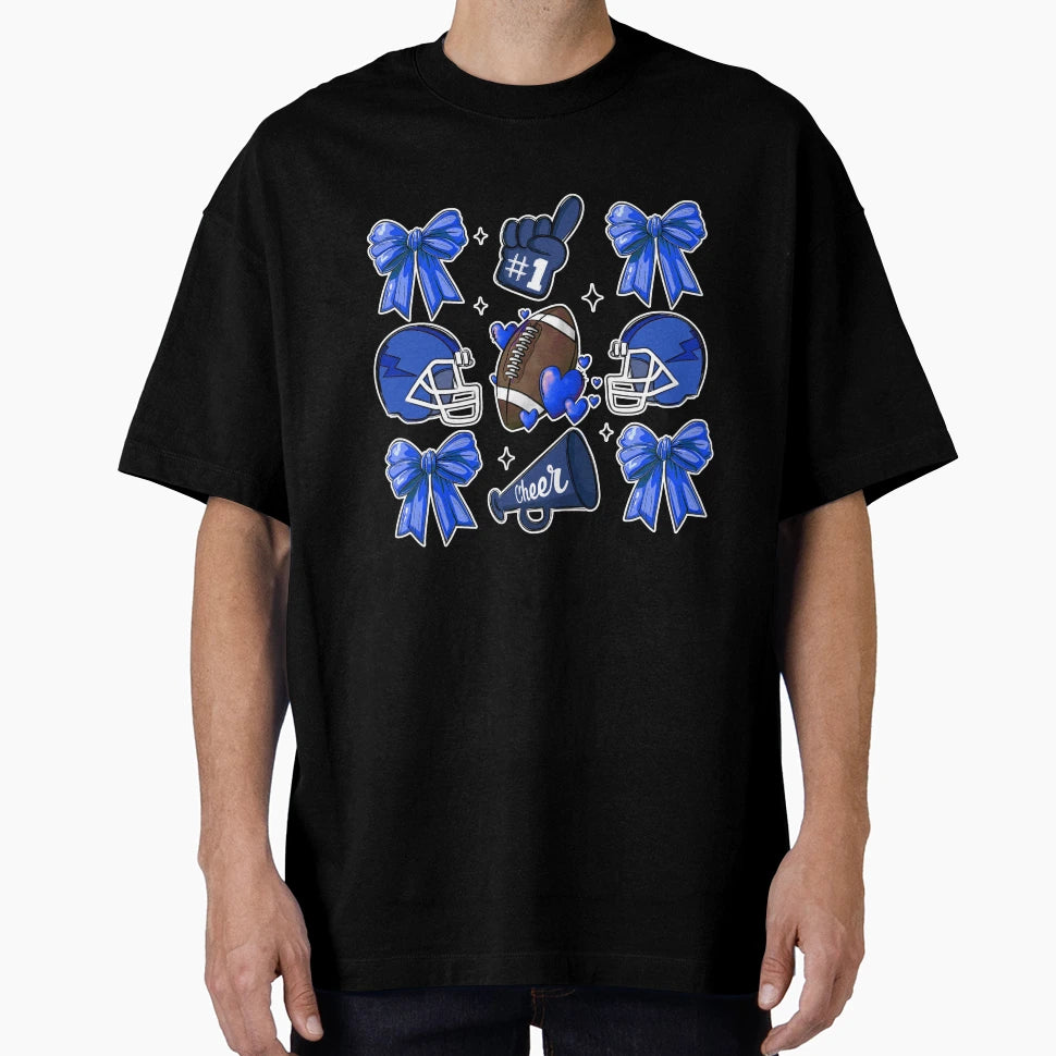Blue Game Day Aesthetic T-Shirt - Custom Art Print Unisex - T-Shirt, Sweatshirt, Hoodie