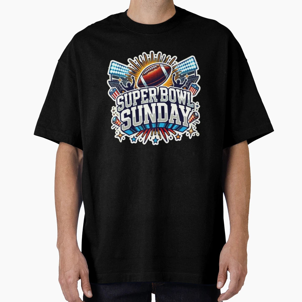 Super Bowl Sunday T-Shirt - Custom Art Print Men Women - T-Shirt, Sweatshirt, Hoodie