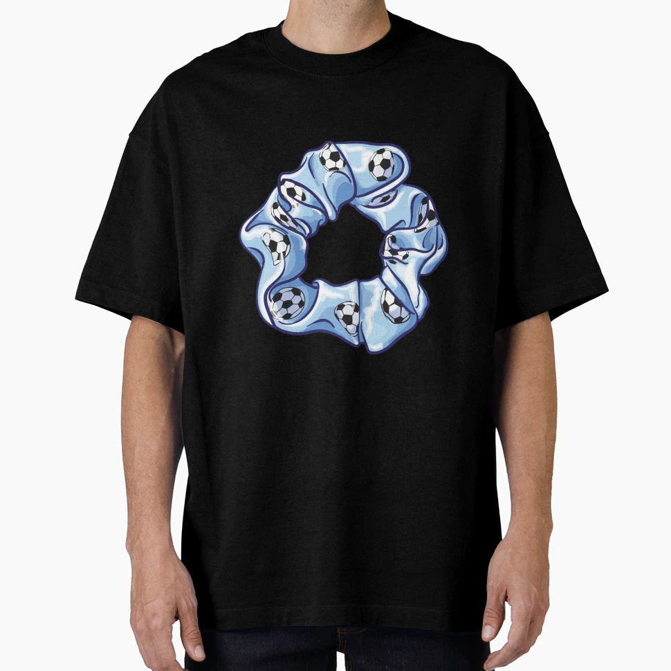 Soccer Ball Pattern Scrunchie And T-Shirt - Fun Novelty Design Men Women - T-Shirt, Sweatshirt, Hoodie