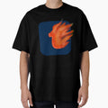 Flaming Tumblr Icon T-Shirt - Minimalist Print Men Women - T-Shirt, Sweatshirt, Hoodie