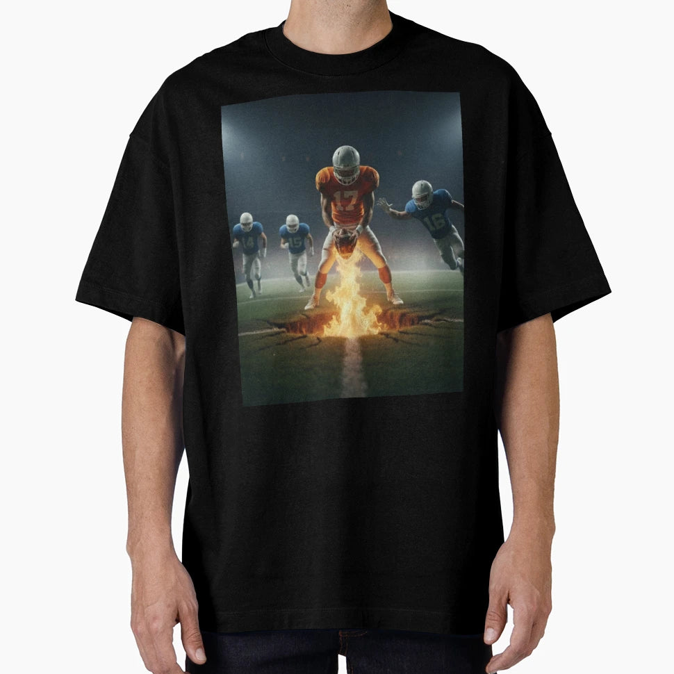 Iphone 17 Case Flaming Football T-Shirt - Casual Everyday Wear Men Women - T-Shirt, Sweatshirt, Hoodie