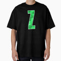 Letter Z Monogram Letter Art Green T-Shirt - Novelty Apparel for Adults - T-Shirt, Sweatshirt, Hoodie