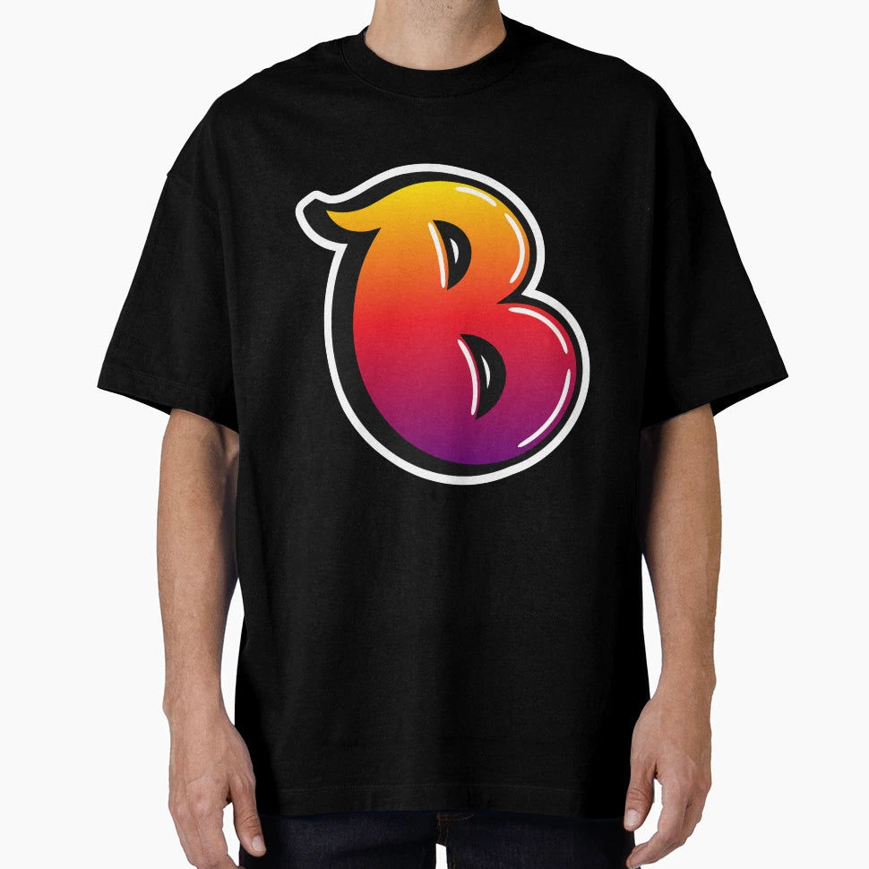 Alphabet B Typography B Letter B B Initial T-Shirt - Graphic Print Unisex - T-Shirt, Sweatshirt, Hoodie
