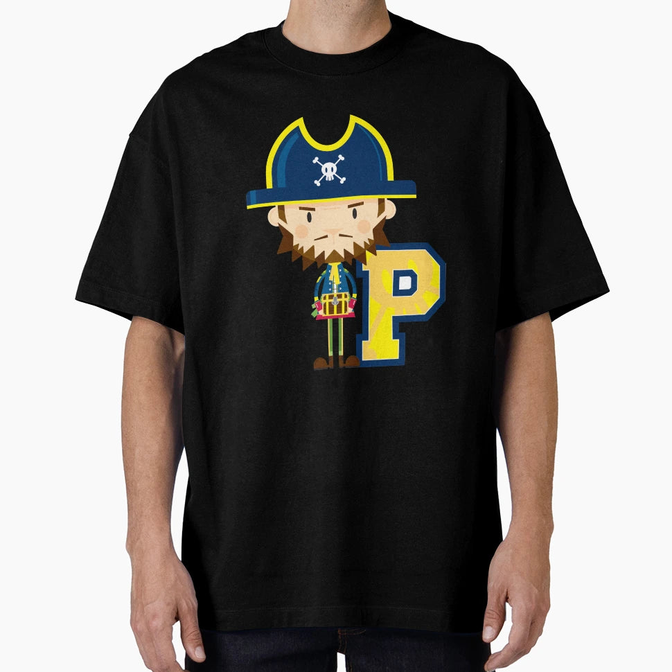 P Is Pirate Educational Illustration T-Shirt - Minimalist Print Unisex - T-Shirt, Sweatshirt, Hoodie