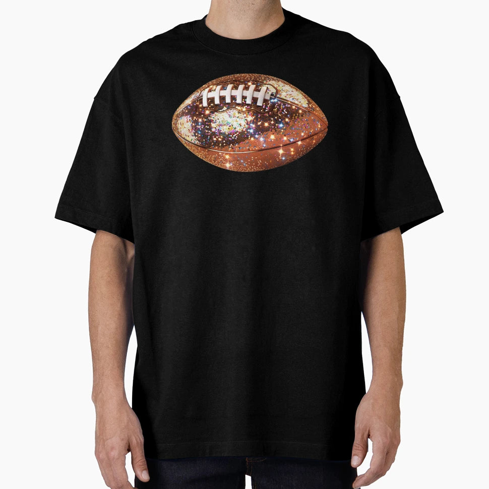 Disco Ball Football T-Shirt - Trendy Graphic for Adults - T-Shirt, Sweatshirt, Hoodie