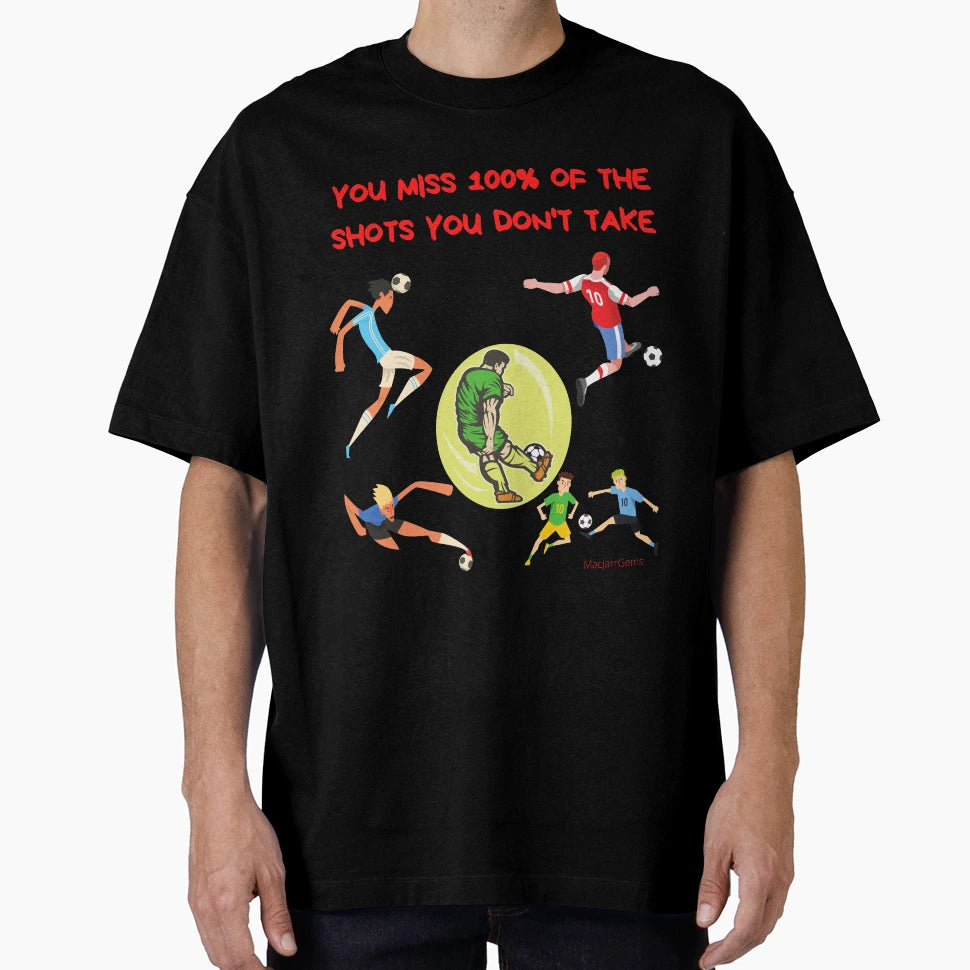 Soccer He Shoot He Scores T-Shirt - Custom Art Print Unisex - T-Shirt, Sweatshirt, Hoodie