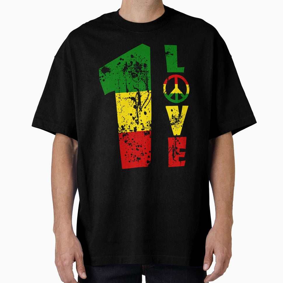 One Love Jamaica Rasta Reggae T-Shirt - Casual Everyday Wear Men Women - T-Shirt, Sweatshirt, Hoodie