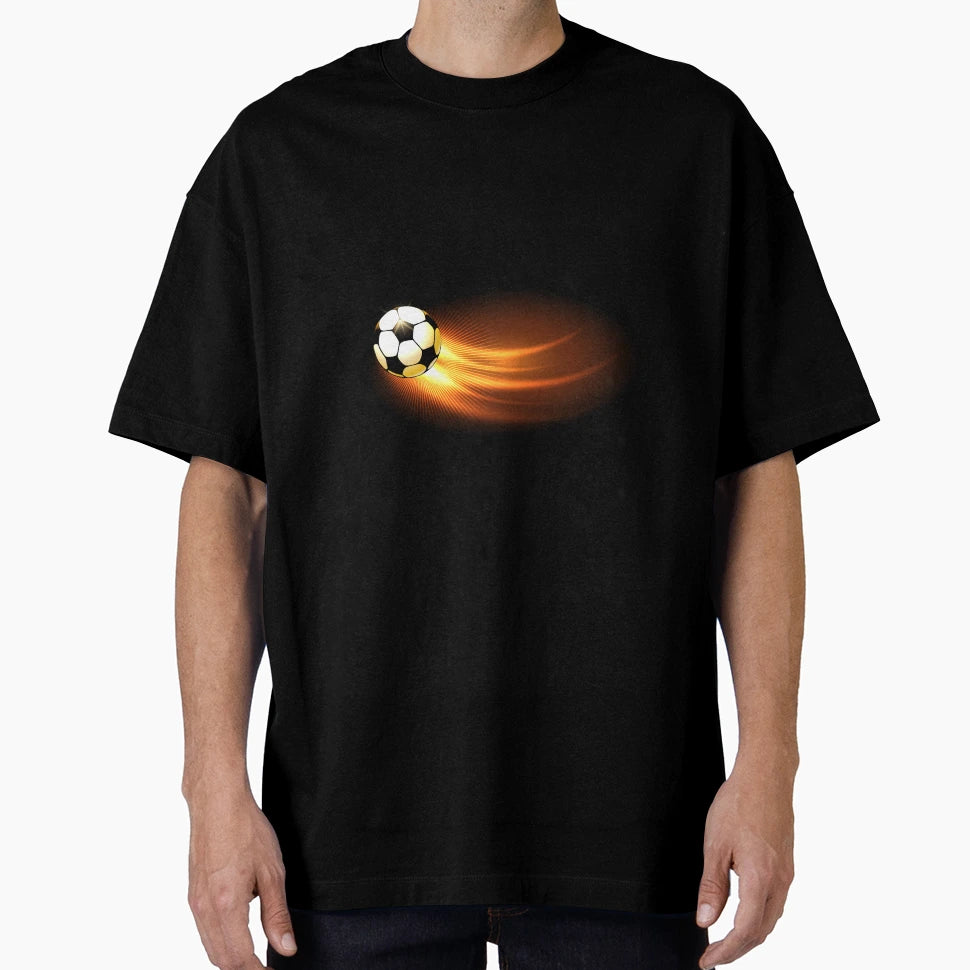Soccer Ball Fire Trail T-Shirt - Minimalist Print Unisex - T-Shirt, Sweatshirt, Hoodie
