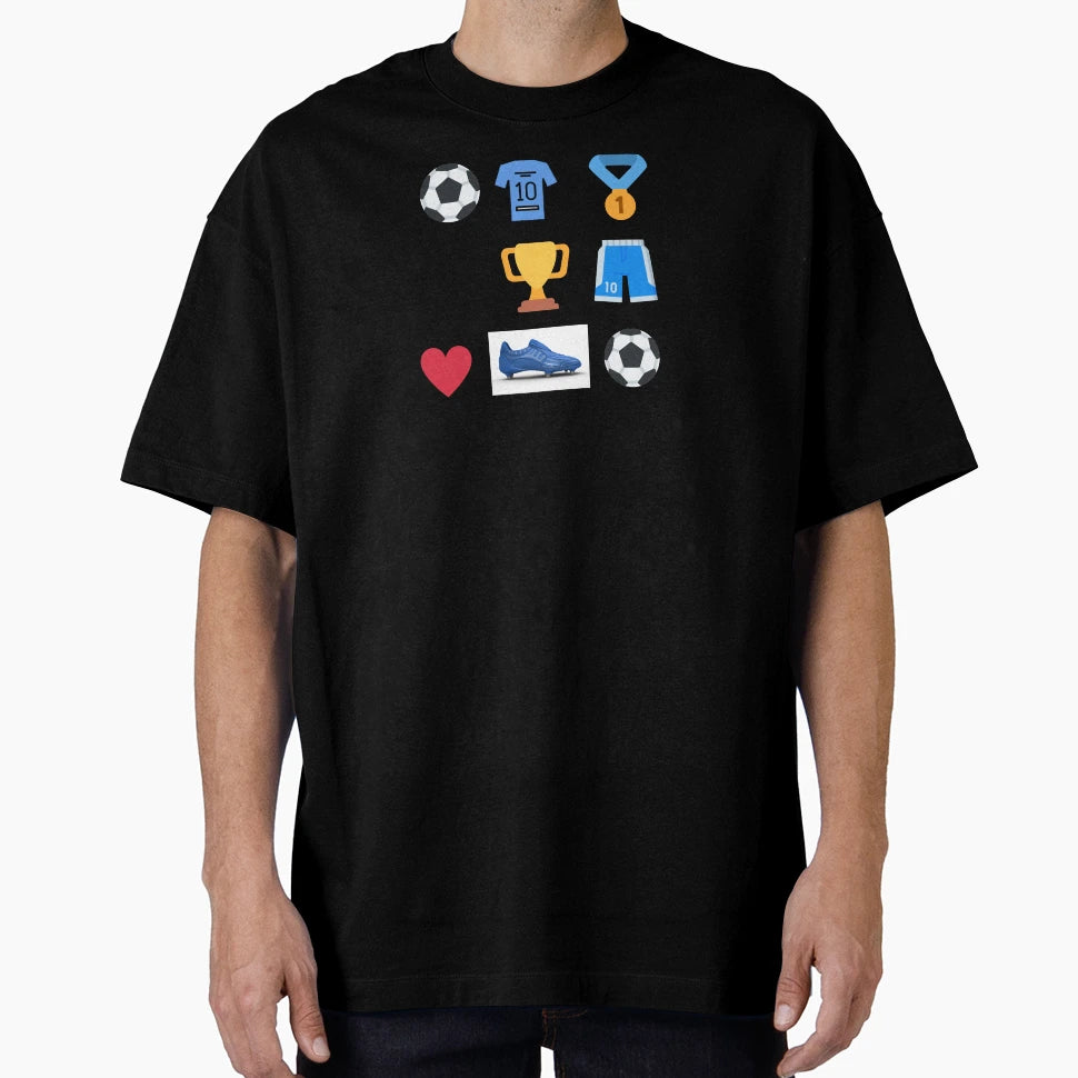 Soccer Ball Football Collection Love And T-Shirt - Custom Art Print Unisex - T-Shirt, Sweatshirt, Hoodie