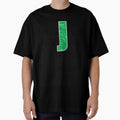 Letter J Green Water Wave Ocean Art T-Shirt - Aesthetic Graphic Men Women - T-Shirt, Sweatshirt, Hoodie