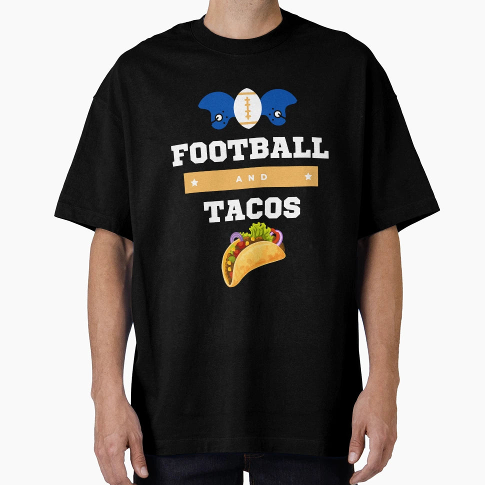 American Football And Tacos T-Shirt - Fun Novelty Design Unisex - T-Shirt, Sweatshirt, Hoodie