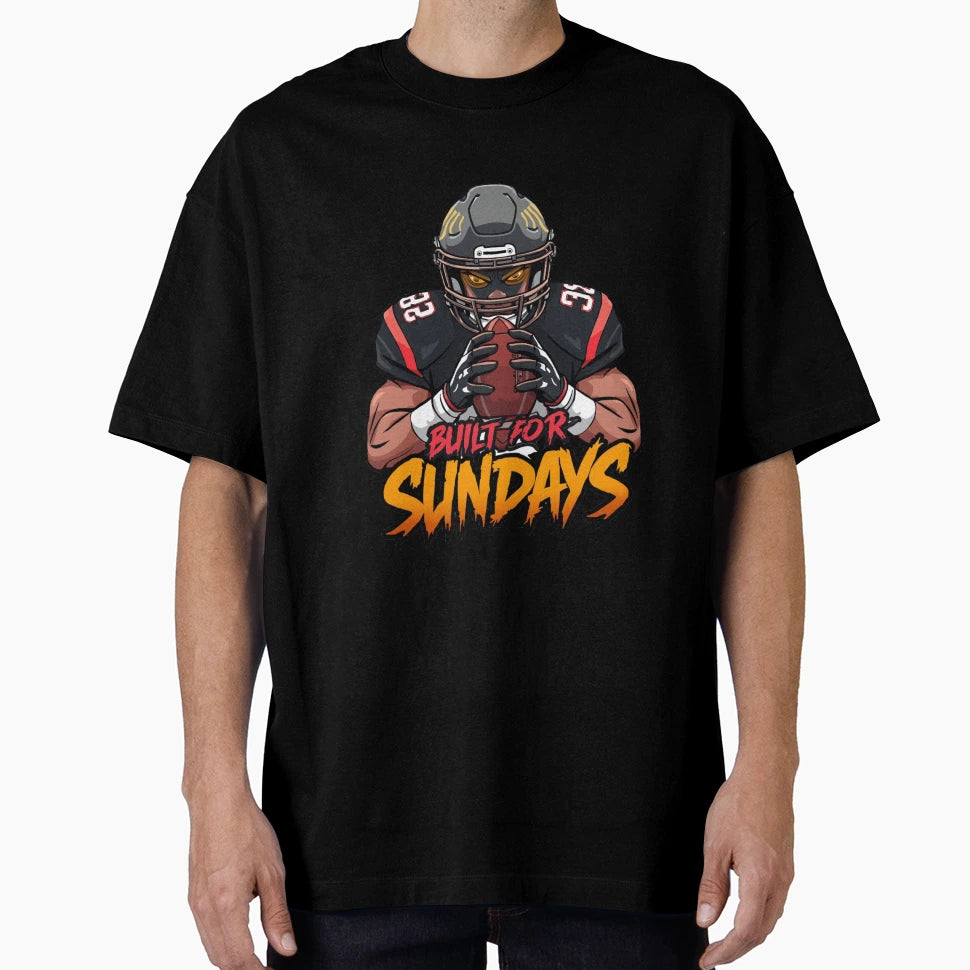 Built Sundays American Football Power T-Shirt - Graphic Print for Adults - T-Shirt, Sweatshirt, Hoodie
