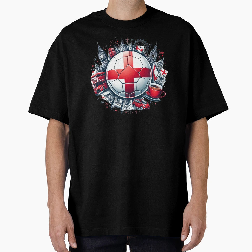 England London Football Emblem T-Shirt - Casual Everyday Wear Men Women - T-Shirt, Sweatshirt, Hoodie