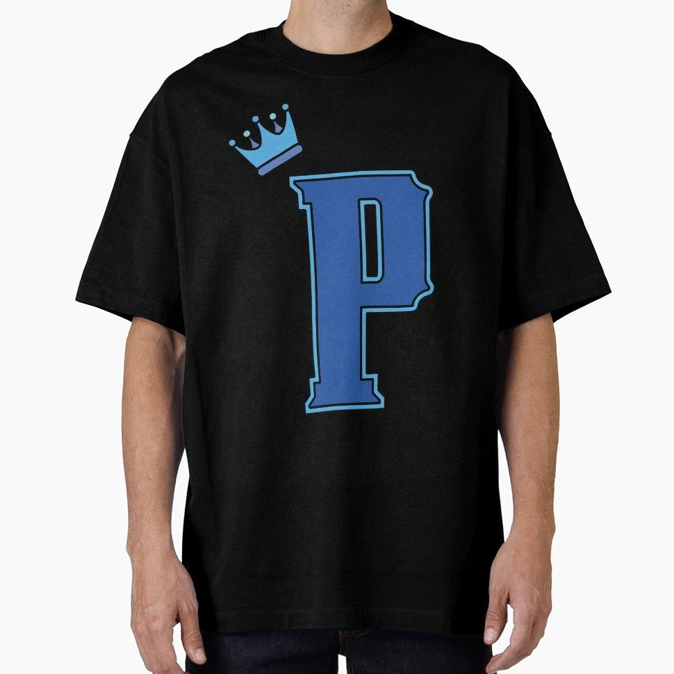 Blue Letter P T-Shirt - Unique Graphic Unisex - T-Shirt, Sweatshirt, Hoodie