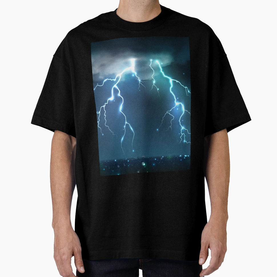 Realistic Lightning Bolts Flashes T-Shirt - Trendy Graphic for Adults - T-Shirt, Sweatshirt, Hoodie