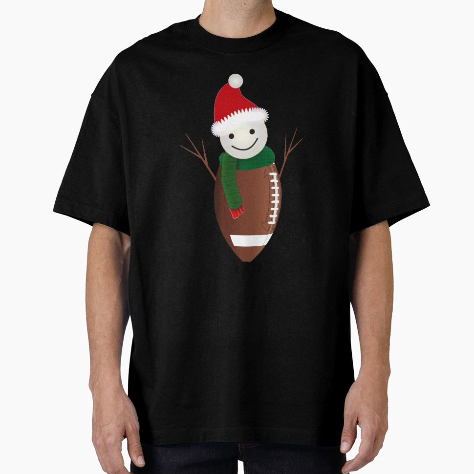 American Football Snowman Funny T-Shirt - Casual Everyday Wear for Adults - T-Shirt, Sweatshirt, Hoodie