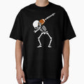 Halloween Dabbing Skeleton Football T-Shirt - Trendy Graphic for Adults - T-Shirt, Sweatshirt, Hoodie