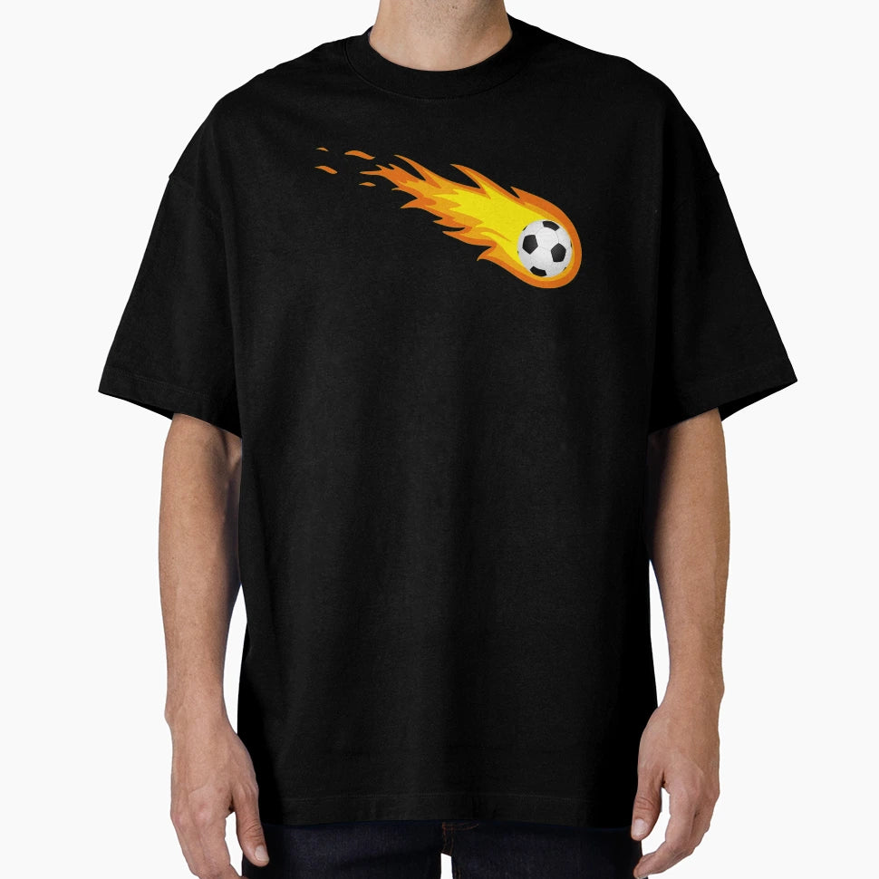 Fire Soccerball Fireball Made Me Do It T-Shirt - Aesthetic Graphic Unisex - T-Shirt, Sweatshirt, Hoodie