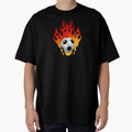 Soccer Ball Flames T-Shirt - Trendy Graphic for Adults - T-Shirt, Sweatshirt, Hoodie